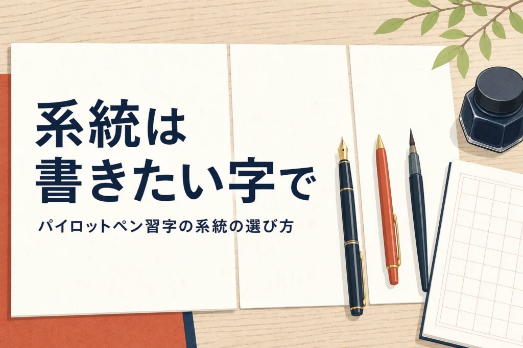 パイロットペン習字の系統の選び方を紹介する記事のアイキャッチ